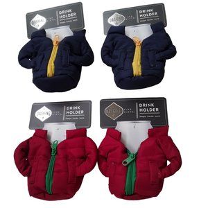 Set of 4 Puffer jacket drink holders as pictured NWT